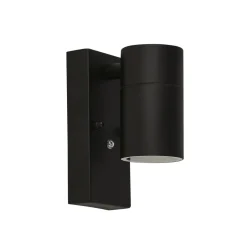 Metall Lampen|Fassadenstrahler*Searchlight Außenwandlampe Schwarz IP44 Metall H:15 cm akzentuiert