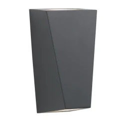 Searchlight Außenwandlampe Up Down IP44 Schwarz 2x GU10 Edelstahl H: 22cm< Metall Lampen|Fassadenstrahler