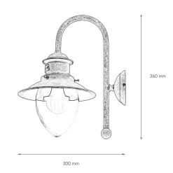 Giovanni Battista Außenwandleuchte Amalfi Bronze Antik< Lampen Aus Aller Welt|Rustikale Lampen