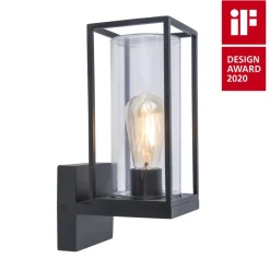 Außenwandleuchten|Moderne Lampen*Eco-Light Außenwandleuchte Anthrazit IP44 Aluguss Glas ELLAYINA