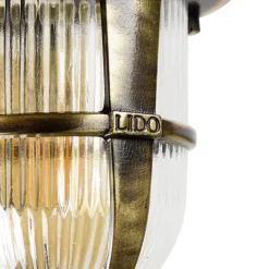 Lido Außenwandleuchte Antik aus Echt-Messing KORFU< Metall Lampen|Messinglampen