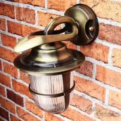 Lido Außenwandleuchte Antik aus Echt-Messing KORFU< Metall Lampen|Messinglampen