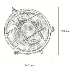 Rustikale Lampen|Metall Lampen*Lido Außenwandleuchte Antik Echt Messing Käfigschirm