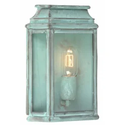 Elstead Außenwandleuchte aus Messing in Grün antik IP44< Außenleuchten Messing|Außenwandleuchten