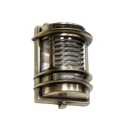 Lido Außenwandleuchte aus Messing Antik halbrund GRACIA< Metall Lampen|Messinglampen