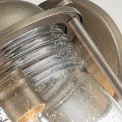 Außenwandleuchten|Gartenlaternen*Elstead Außenwandleuchte E27 IP44 40,4 cm hoch Vintage Glas Alum