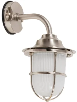 Außenleuchten Antik|Außenleuchten Messing*Lido Außenwandleuchte echtes Messing Maritim IP64