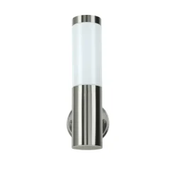 Metall Lampen|Moderne Lampen*Easylight Außenwandleuchte Edelstahl Silber Ø8cm H:34cm
