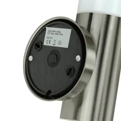 Metall Lampen|Moderne Lampen*Easylight Außenwandleuchte Edelstahl Silber Ø8cm H:34cm