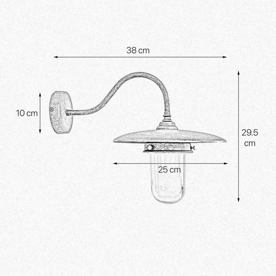 Giovanni Battista Außenwandleuchte in Bronze Antik matt IP44 E27 Messing< Außenleuchten Antik|Außenleuchten Messing