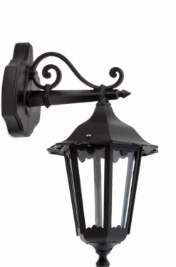 Lido Außenwandleuchte IP44 Aluminium Schwarz E27 Rustikal< Außenwandleuchten|Rustikale Lampen