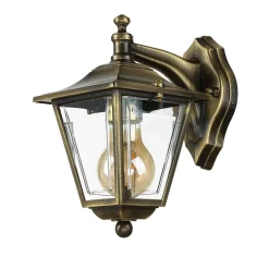 Rustikale Lampen|Metall Lampen*Lido Außenwandleuchte Messing Haustür Rustikal IP43