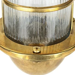 Lido Außenwandleuchte Messing IP64 Maritim Haus SANTORIN< Außenwandleuchten|Rustikale Lampen