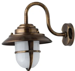 Lido Außenwandleuchte Messing Maritim IP64 Hof Terrasse< Außenleuchten Antik|Außenleuchten Messing