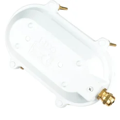 Rustikale Lampen|Metall Lampen*Lido Außenwandleuchte Messing Riffelglas Maritim Weiß