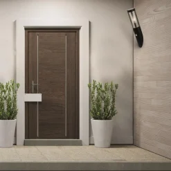 Moderne Außenleuchten|Außenwandleuchten*Searchlight Außenwandleuchte mit Bewegungsmelder IP44 E27 Edelstahl