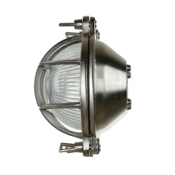 Außenwandleuchten|Rustikale Lampen*Lido Außenwandleuchte Nickel Echt-Messing IP64 Maritim