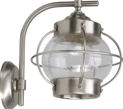 Außenleuchten Antik|Außenleuchten Messing*Lido Außenwandleuchte Nickel Maritim Haus Echt-Messing