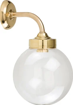 Lido Außenwandleuchte Rund Messing IP43 Haus wetterfest< Außenwandleuchten|Messinglampen