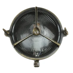 Lido Außenwandleuchte Rund Messing Glas Maritim IP64 Haus< Rustikale Lampen|Metall Lampen