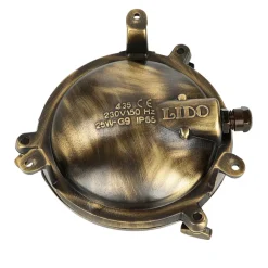 Lido Außenwandleuchte Rund Messing Haus Terrasse Maritim< Rustikale Lampen|Metall Lampen