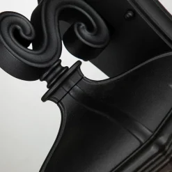 Metall Lampen|Vintage Lampen*Elstead Außenwandleuchte Schwarz H: 33,4 cm IP44 Vintage Design