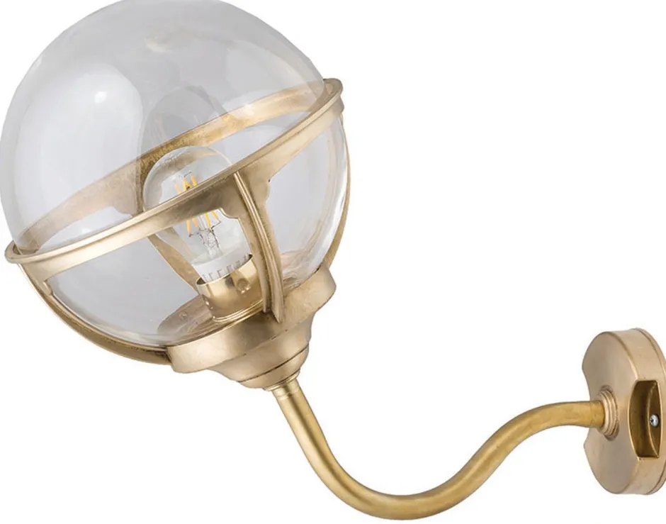 Außenwandleuchten|Außenleuchten Messing*Lido Außenwandleuchte Vintage Messing IP43 Haus Terrasse