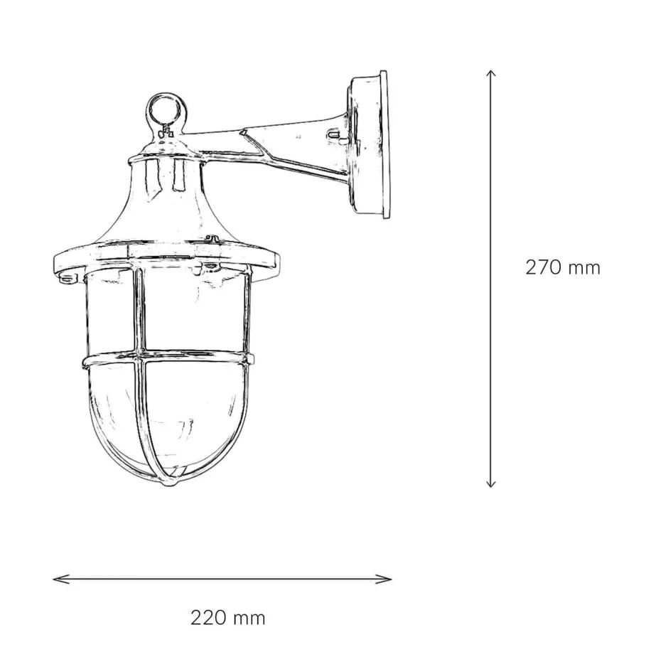 Außenleuchten Antik|Außenleuchten Messing*Lido Außenwandleuchte Weiß IP64 Glas Echt-Messing E27