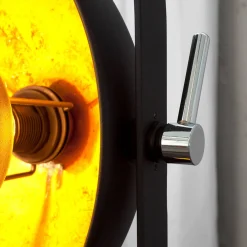 Retro Lampen|Designerlampen*Invicta Interior Außergewöhnlich Stehlampe 130cm Schwarz Gold