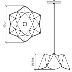 Hängelampen|Bürolampen*Elstead Außergewöhnliche Hängelampe Holz Furnier Teak B: 46 cm E27