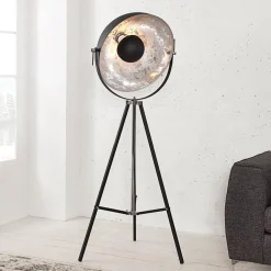 Invicta Interior Außergewöhnliche Standleuchte Schwarz beweglich< Retro Lampen|Designerlampen