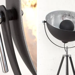 Invicta Interior Außergewöhnliche Standleuchte Schwarz beweglich< Retro Lampen|Designerlampen