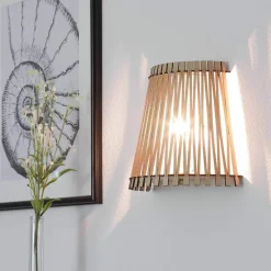 Eglo Außergewöhnliche Wandleuchte SENDERO in ahorn< Wandleuchten|Flurlampen