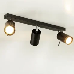 Wohnzimmerlampen|Moderne Lampen*Sollux Aufbau Spotstrahler ETNA in Schwarz 3-flmg