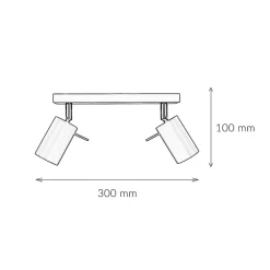 Deckenleuchten|Flurlampen*Easylight Aufbau Spotstrahler ETNA in Schwarz 2-flmg