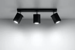 Sollux Aufbau Spotstrahler FALERIA in Schwarz 3-flmg< Wohnzimmerlampen|Bauhaus Lampen