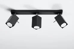 Sollux Aufbau Spotstrahler FALERIA in Schwarz 3-flmg< Wohnzimmerlampen|Bauhaus Lampen