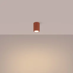 Sollux Aufbauspot Aufputz Ø 6,5 cm H: 10 cm klein Aluminium GU10 Rot< Flurlampen|Wohnzimmerlampen