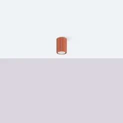 Sollux Aufbauspot Aufputz Ø 6,5 cm H: 10 cm klein Aluminium GU10 Rot< Flurlampen|Wohnzimmerlampen