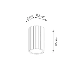 Sollux Aufbauspot Aufputz Ø 6,5 cm H: 10 cm klein Aluminium GU10 Rot< Flurlampen|Wohnzimmerlampen
