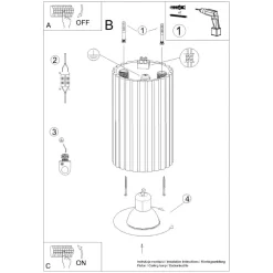 Sollux Aufbauspot Aufputz Ø 6,5 cm H: 10 cm klein Aluminium GU10 Rot< Flurlampen|Wohnzimmerlampen