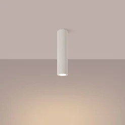 Wohnzimmerlampen|Küchenlampen*Sollux Aufbauspot GU10 in Creme Ø 6,5 cm H: 30 cm schmal BERTA