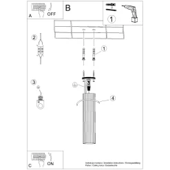 Wohnzimmerlampen|Küchenlampen*Sollux Aufbauspot GU10 in Creme Ø 6,5 cm H: 30 cm schmal BERTA