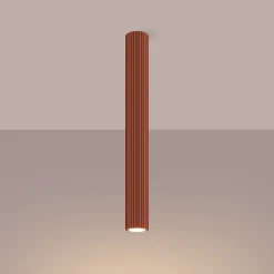 Wohnzimmerlampen|Küchenlampen*Sollux Aufbauspot schmal Ø 6,5 cm H: 60 cm GU10 Rot Modern Aluminium