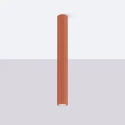 Wohnzimmerlampen|Küchenlampen*Sollux Aufbauspot schmal Ø 6,5 cm H: 60 cm GU10 Rot Modern Aluminium