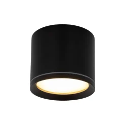 Metall Lampen|Feuchtraumleuchten*TK Lighting Aufbauspot Schwarz Aluminium GX53 IP44 Ø8,4 cm Aufputz