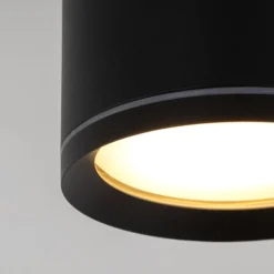 Metall Lampen|Feuchtraumleuchten*TK Lighting Aufbauspot Schwarz Aluminium GX53 IP44 Ø8,4 cm Aufputz