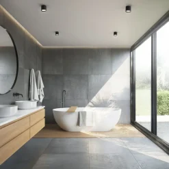 Metall Lampen|Feuchtraumleuchten*TK Lighting Aufbauspot Schwarz Aluminium GX53 IP44 Ø8,4 cm Aufputz