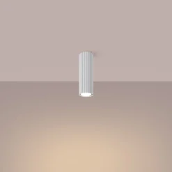 Sollux Aufbauspot Weiß Ø 6,5 cm H: 20 cm klein GU10 Aluminium Modern< Flurlampen|Wohnzimmerlampen