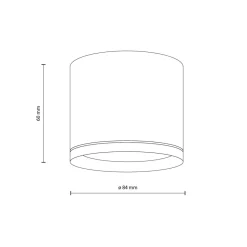 TK Lighting Aufbauspot Weiß Aluminium GX53 IP44 Ø8,4 cm Aufputz< Metall Lampen|Feuchtraumleuchten
